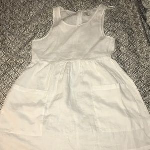 White fabric dress